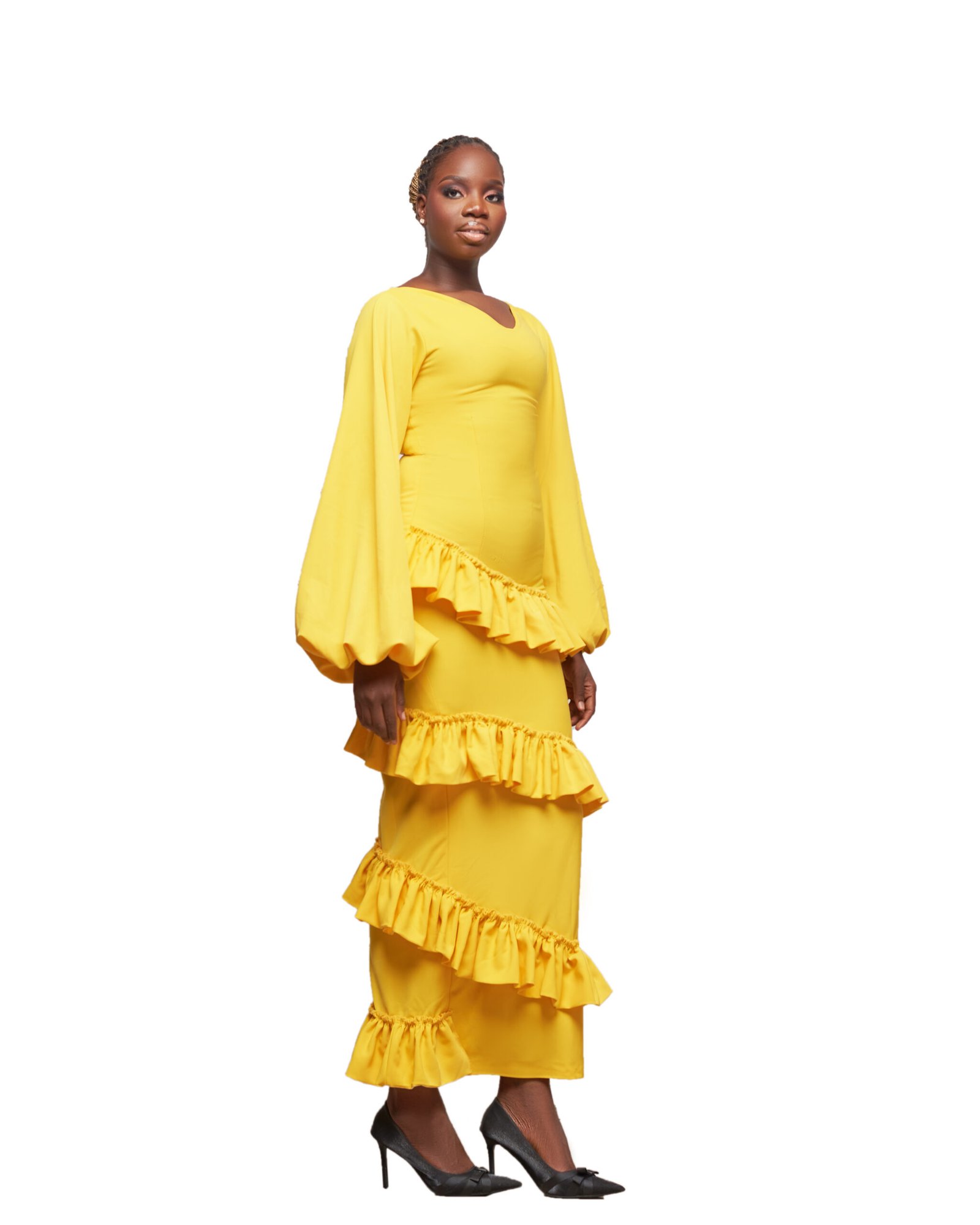 Ruffle Elegance Maxi Dress