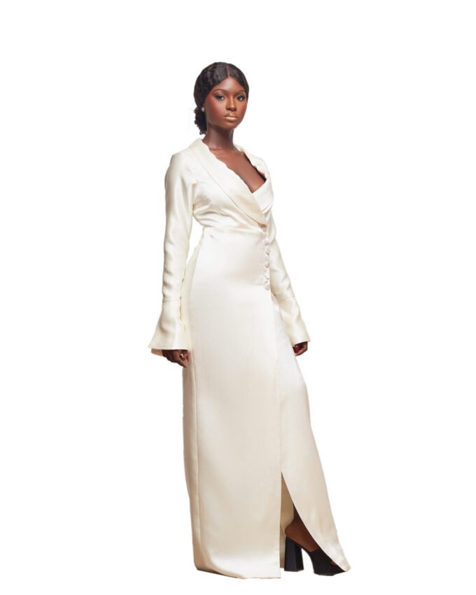 Blazer-Inspired Gown